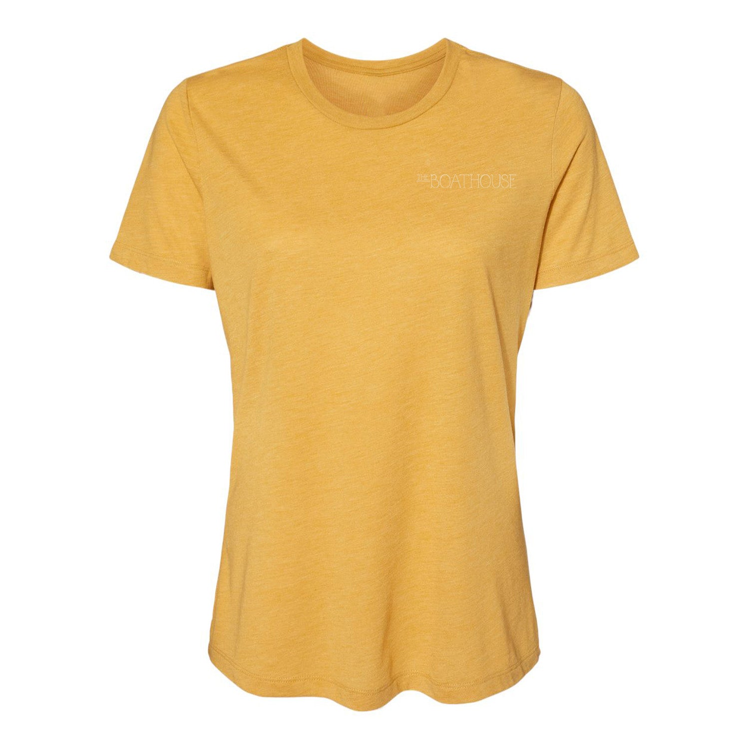 Central Park Boathouse Ladies Yellow T-Shirt - Front View