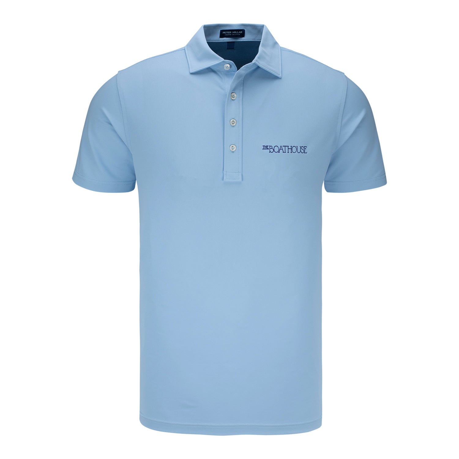Peter Millar Central Park Boathouse Blue Frost Polo - Front View