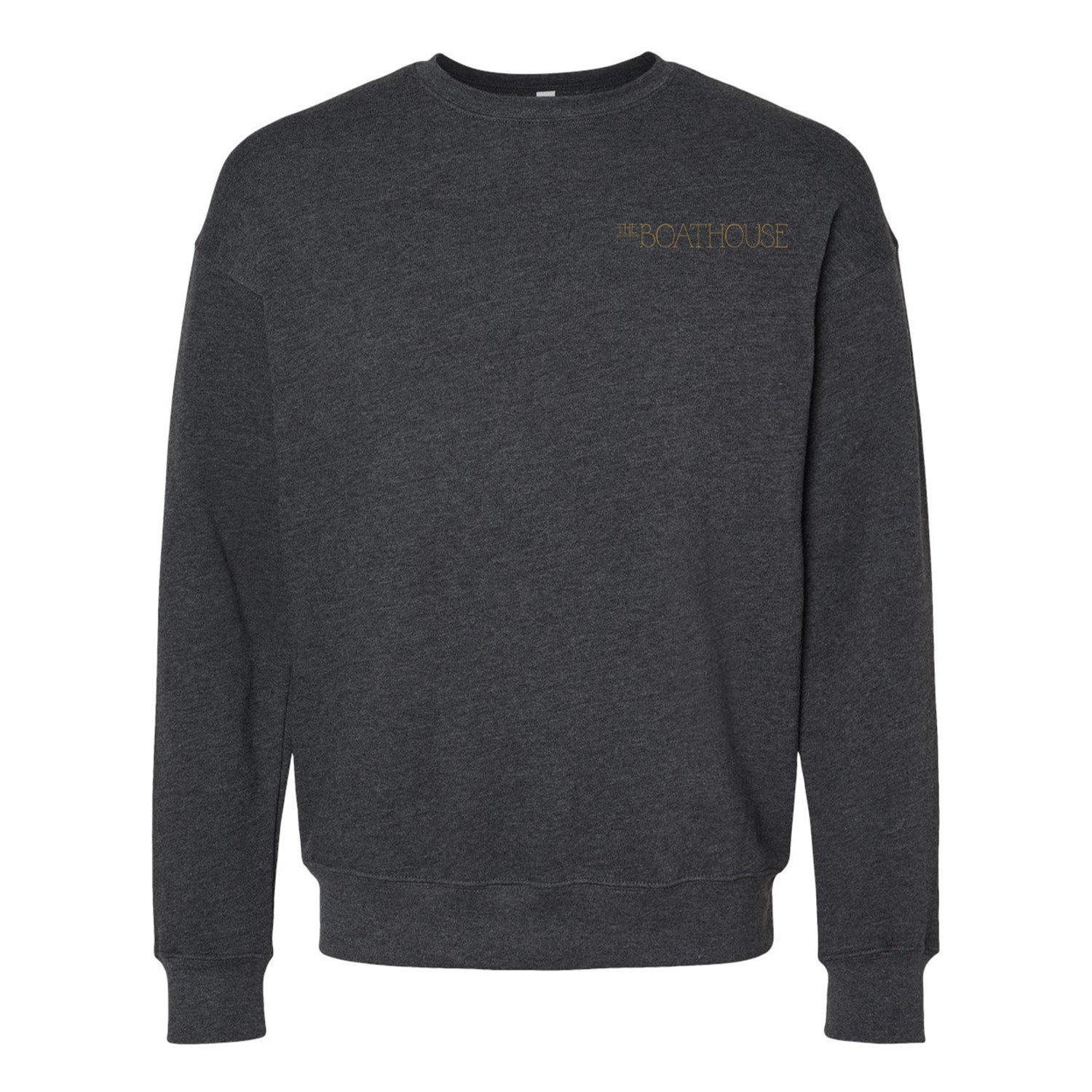 Central Park Boathouse Dark Grey Crewneck - Front View