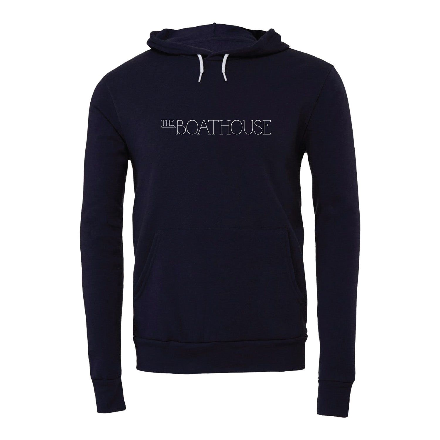 Central Park Boathouse Navy Hooded Sweatshirt - Front View